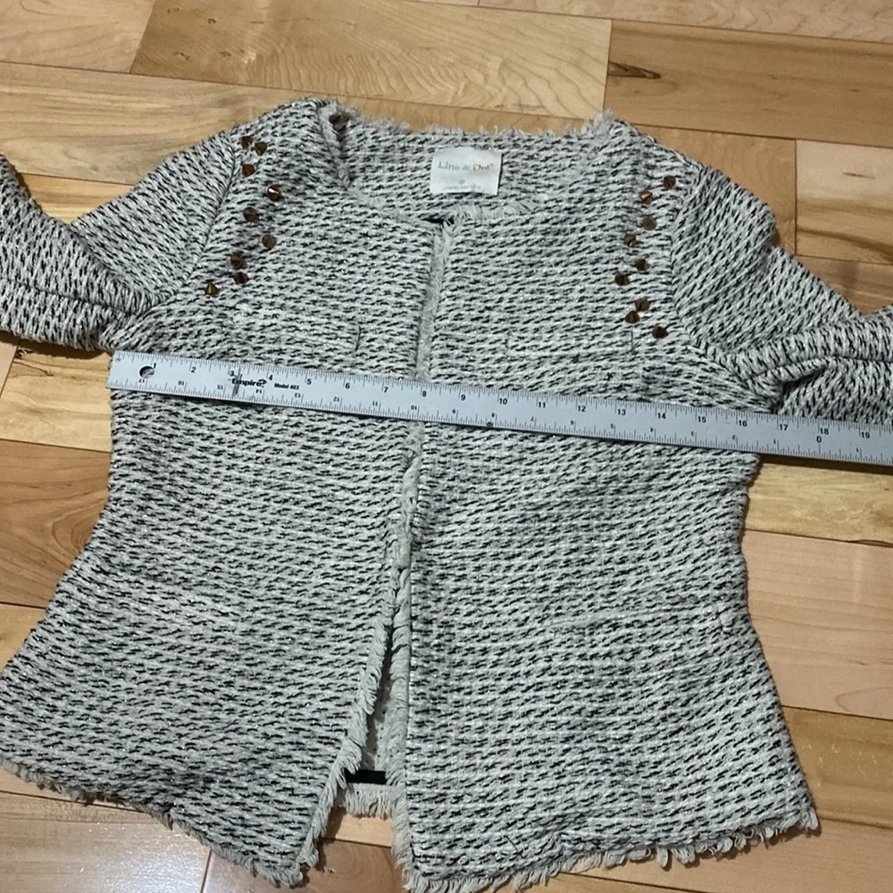 Line and Dot Tweed Sweater Jacket - Picture 4 of 17